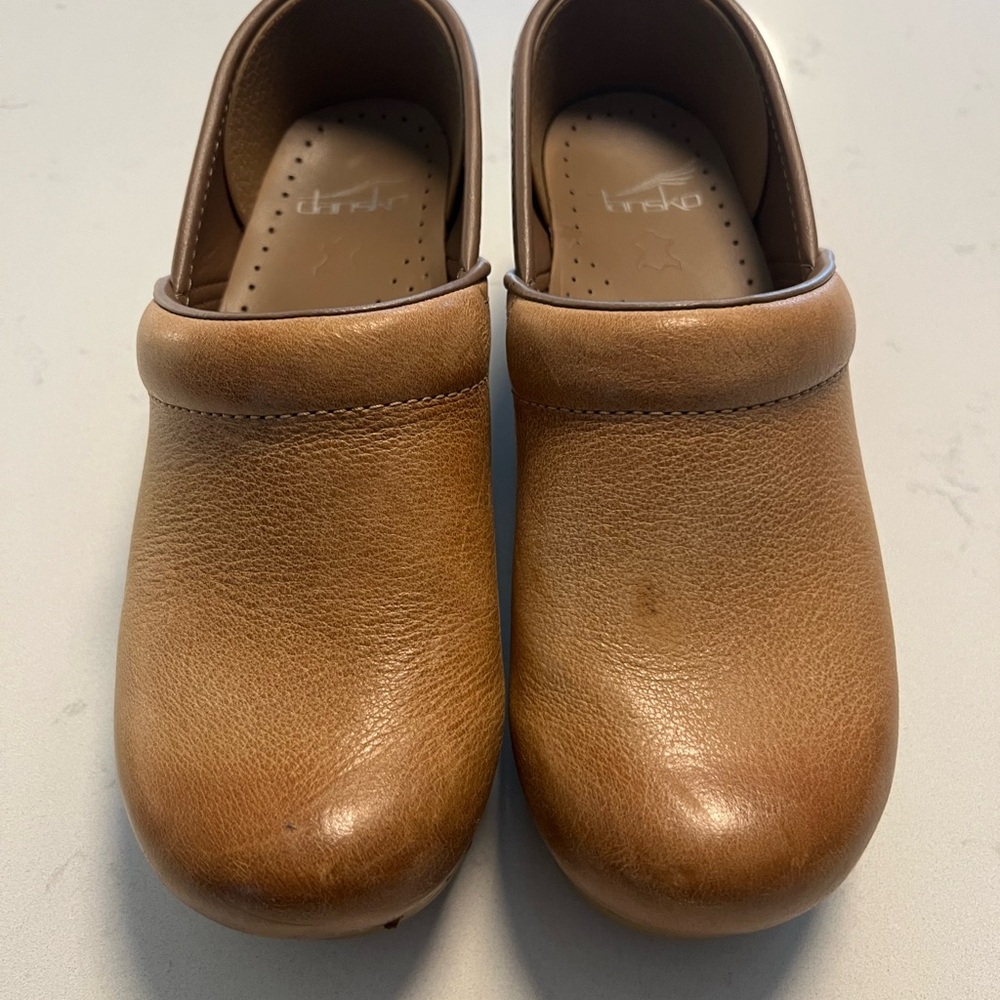 Dansko Tan Leather Clogs